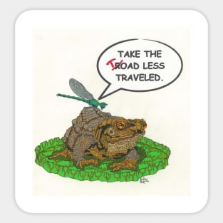 Toad Less Traveled Sticker